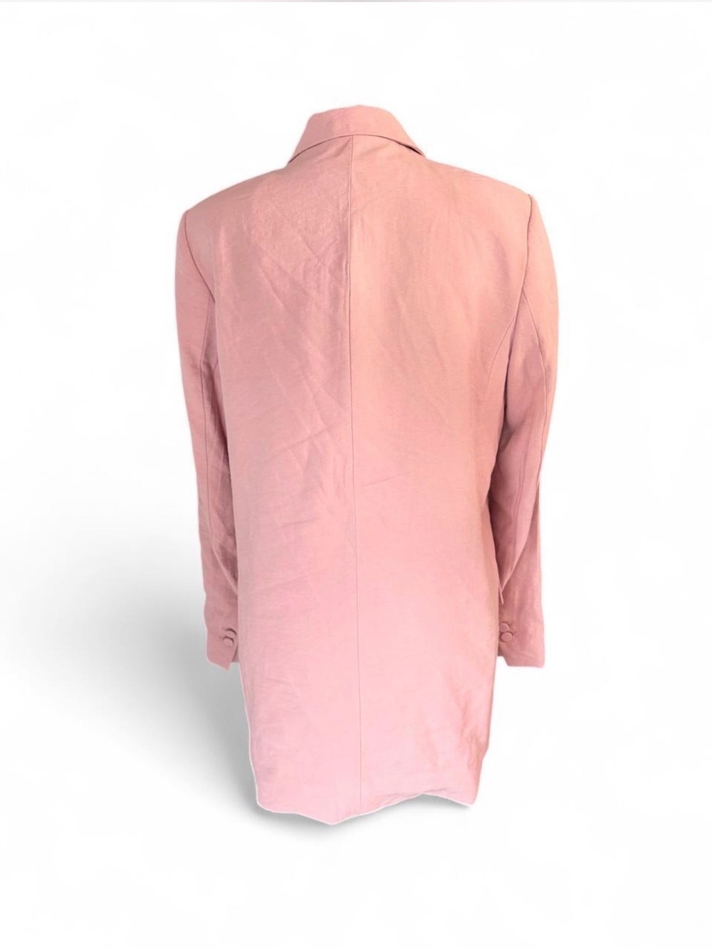 Zara Pink Open Front Longline Blazer Jacket Size M - Picture 5 of 6